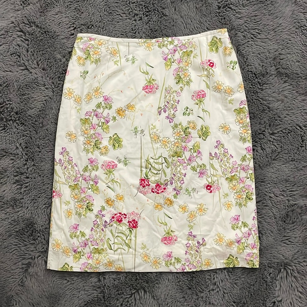 Tahari Arthur S Levine Floral Print Skirt (Part of Set)